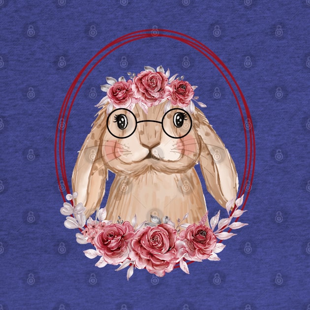 Bunny Flower Wreath by Mako Design 